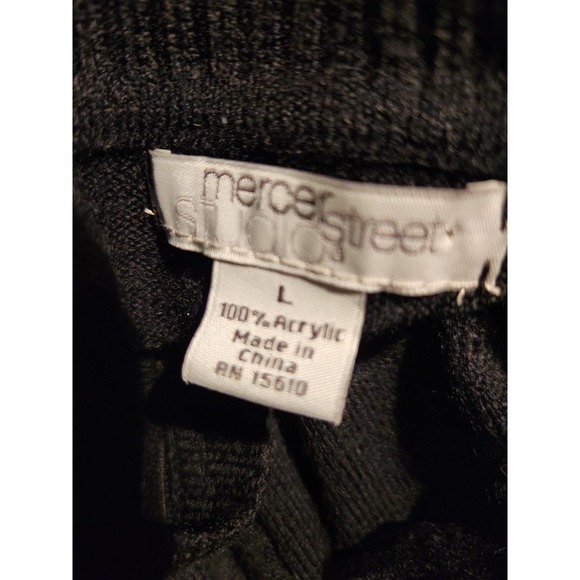 NWT Mercer Street black knit sweater L - Picture 6 of 6